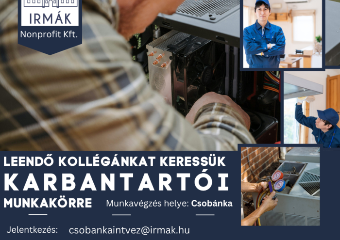 Karbantartót keresünk