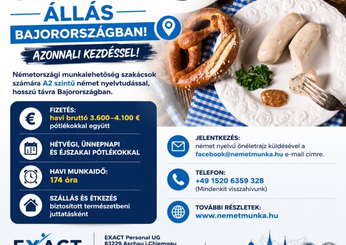 24. Szakács állás Bajorországban